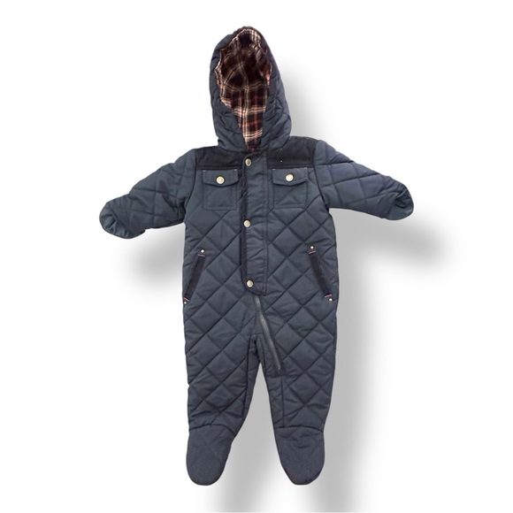 Rothschild | Barn Quilt Pam Hooded Snowsuit (12 mos) 💙 - Picture 1 of 8